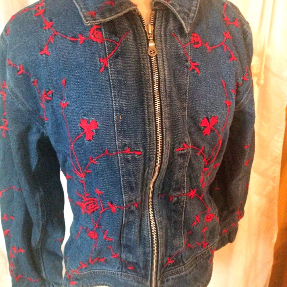 Demin rose jacket size medium
